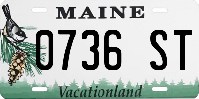 ME license plate 0736ST