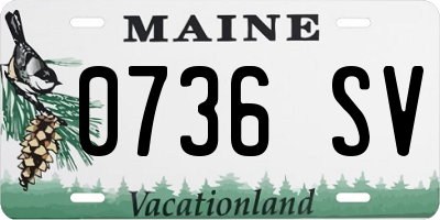 ME license plate 0736SV