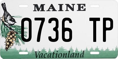 ME license plate 0736TP