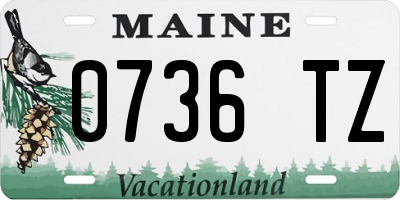 ME license plate 0736TZ