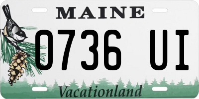 ME license plate 0736UI