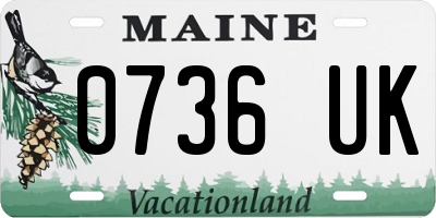 ME license plate 0736UK