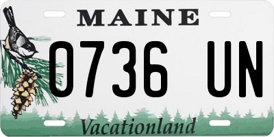 ME license plate 0736UN