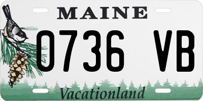 ME license plate 0736VB