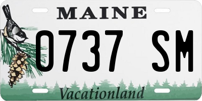 ME license plate 0737SM