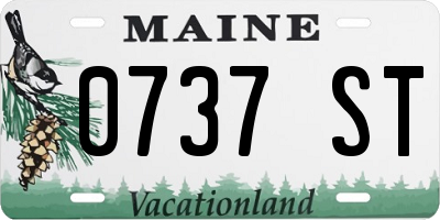 ME license plate 0737ST