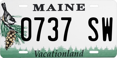 ME license plate 0737SW