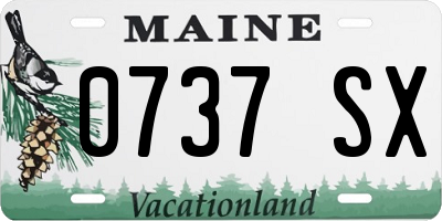 ME license plate 0737SX