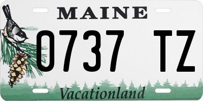 ME license plate 0737TZ