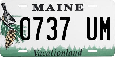 ME license plate 0737UM