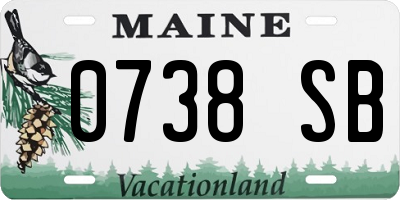 ME license plate 0738SB