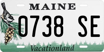 ME license plate 0738SE