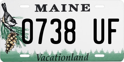 ME license plate 0738UF
