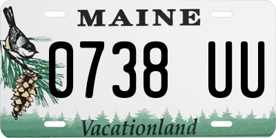 ME license plate 0738UU