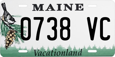 ME license plate 0738VC