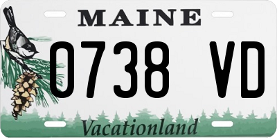 ME license plate 0738VD
