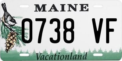 ME license plate 0738VF