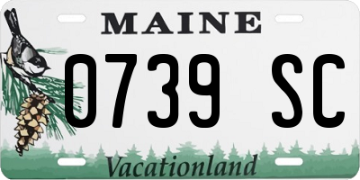 ME license plate 0739SC
