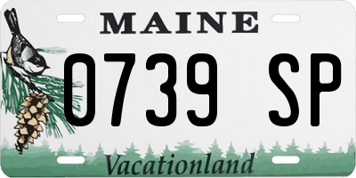 ME license plate 0739SP