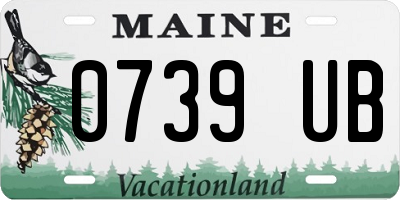 ME license plate 0739UB