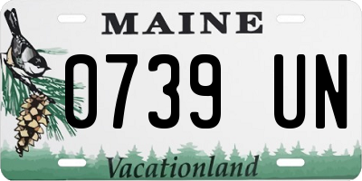ME license plate 0739UN