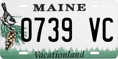 ME license plate 0739VC