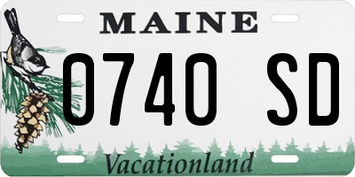 ME license plate 0740SD