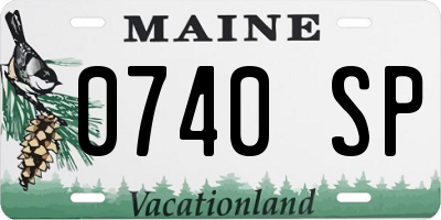 ME license plate 0740SP