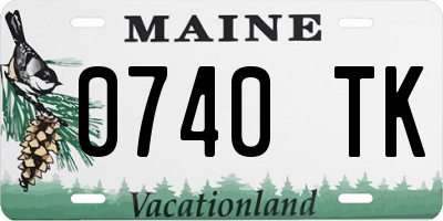 ME license plate 0740TK