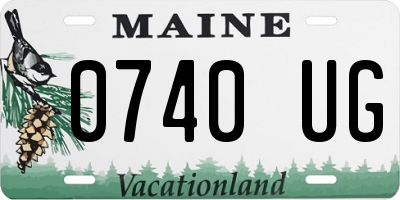 ME license plate 0740UG