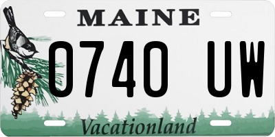 ME license plate 0740UW