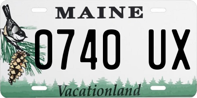 ME license plate 0740UX