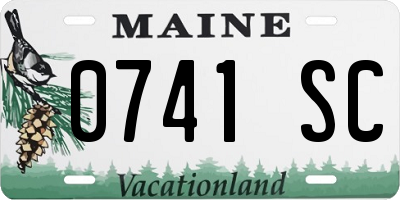 ME license plate 0741SC