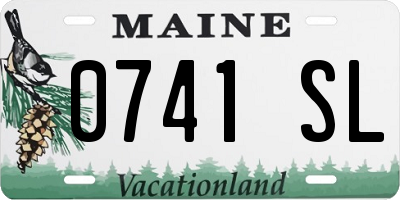 ME license plate 0741SL