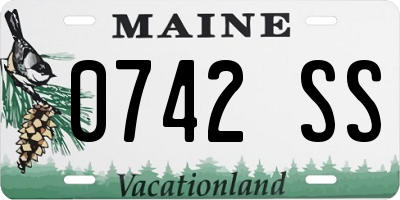 ME license plate 0742SS