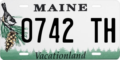 ME license plate 0742TH