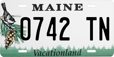 ME license plate 0742TN