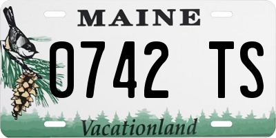 ME license plate 0742TS