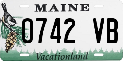 ME license plate 0742VB