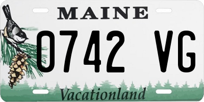 ME license plate 0742VG