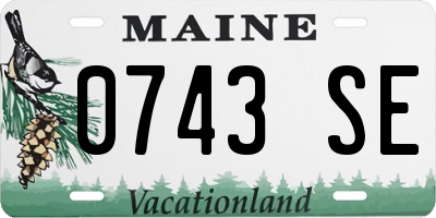 ME license plate 0743SE