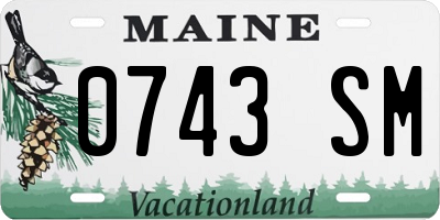 ME license plate 0743SM