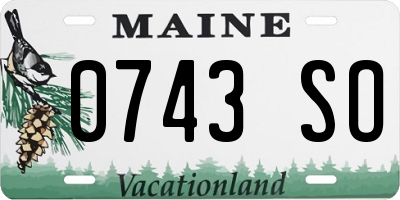 ME license plate 0743SO