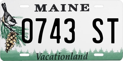 ME license plate 0743ST