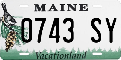 ME license plate 0743SY