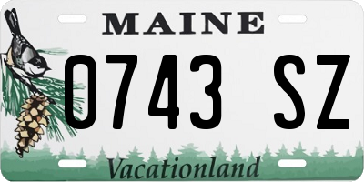 ME license plate 0743SZ