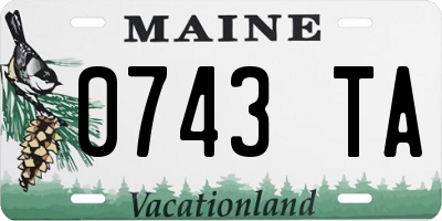 ME license plate 0743TA