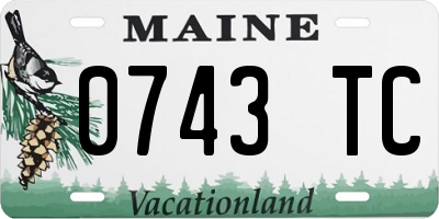 ME license plate 0743TC