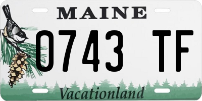 ME license plate 0743TF