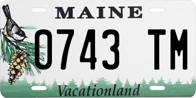 ME license plate 0743TM